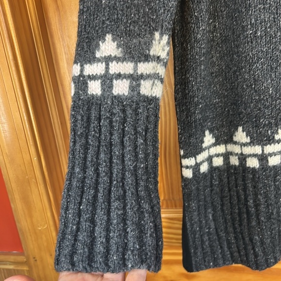 Banana Republic Sweater Women Med. Wool Blend Long Turtleneck Side Zip Pullover - Picture 3 of 8